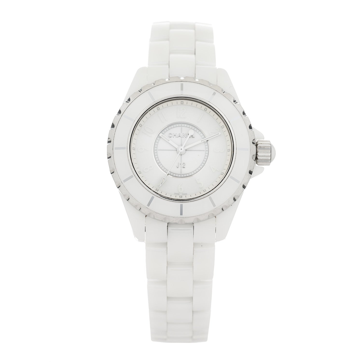 Chanel Stainless Steel Ceramic 33mm J12 Phantom Quartz Watch White 1 of 4