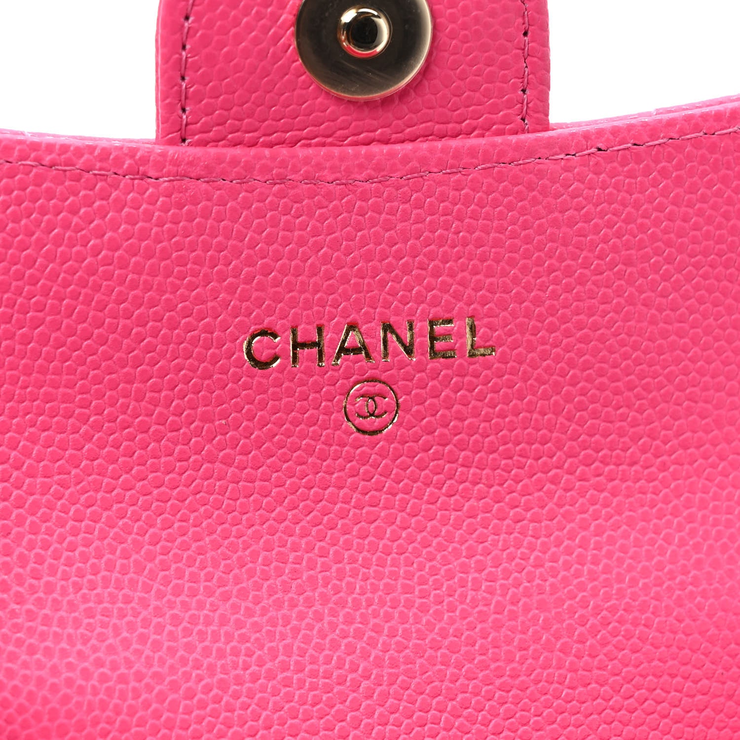 Chanel Caviar Quilted Flap Card Holder Chain Wristlet Rose 6 of 9