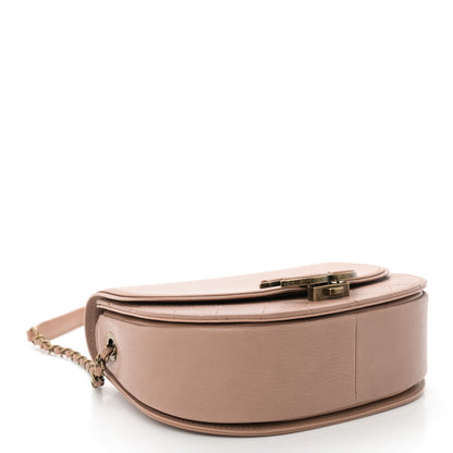 Chanel Shiny Calfskin Goatskin Quilted Small Coco Curve Messenger Flap Beige 4 of 10