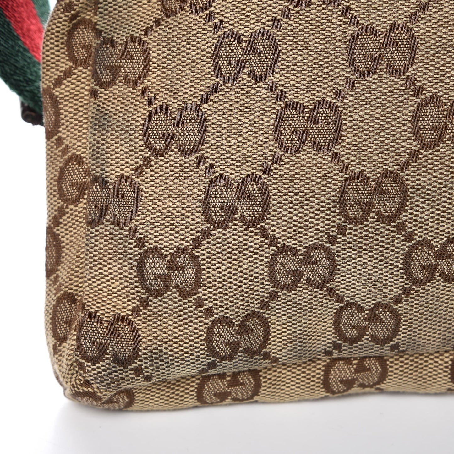 Monogram Web Belt Bag Dark Brown