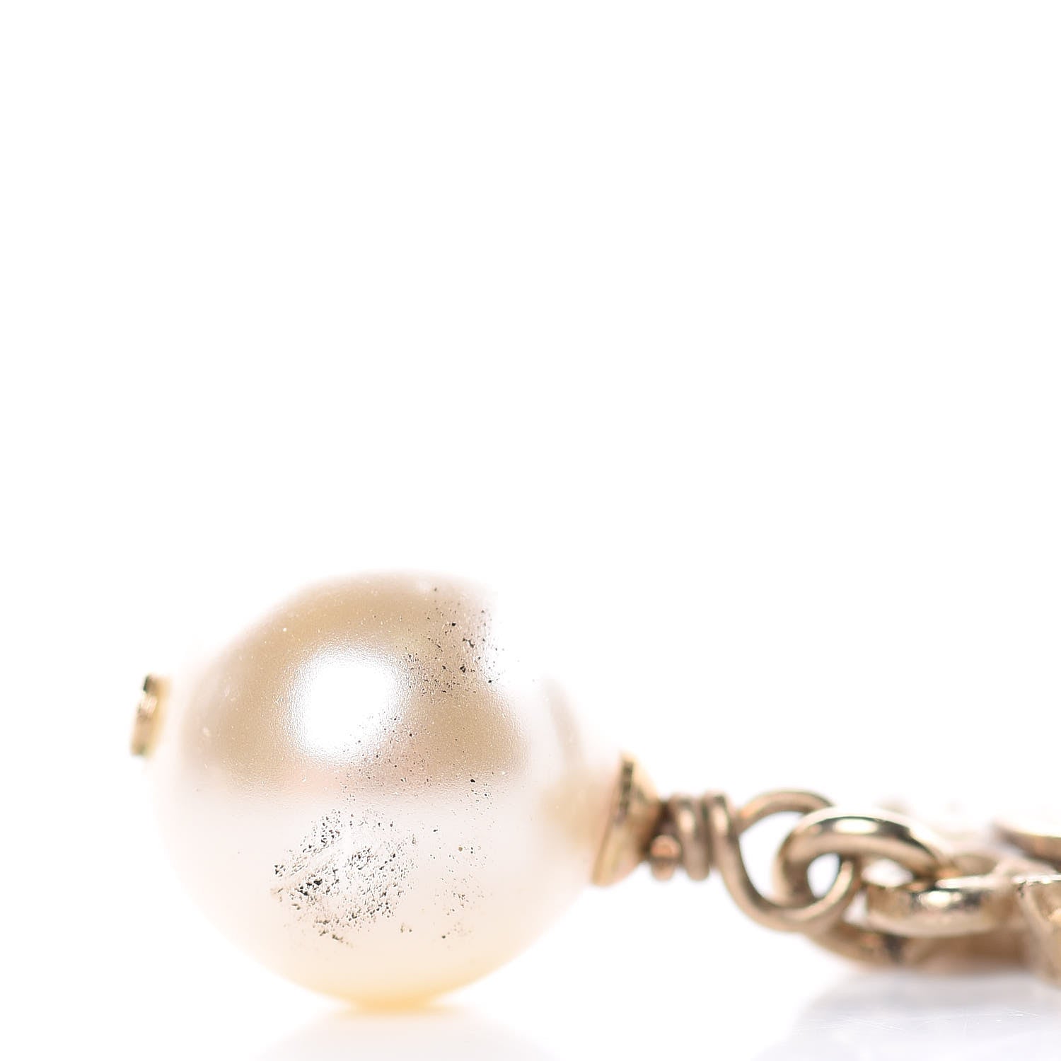 Chanel Pearl CC Drop Earrings Gold 5 of 6