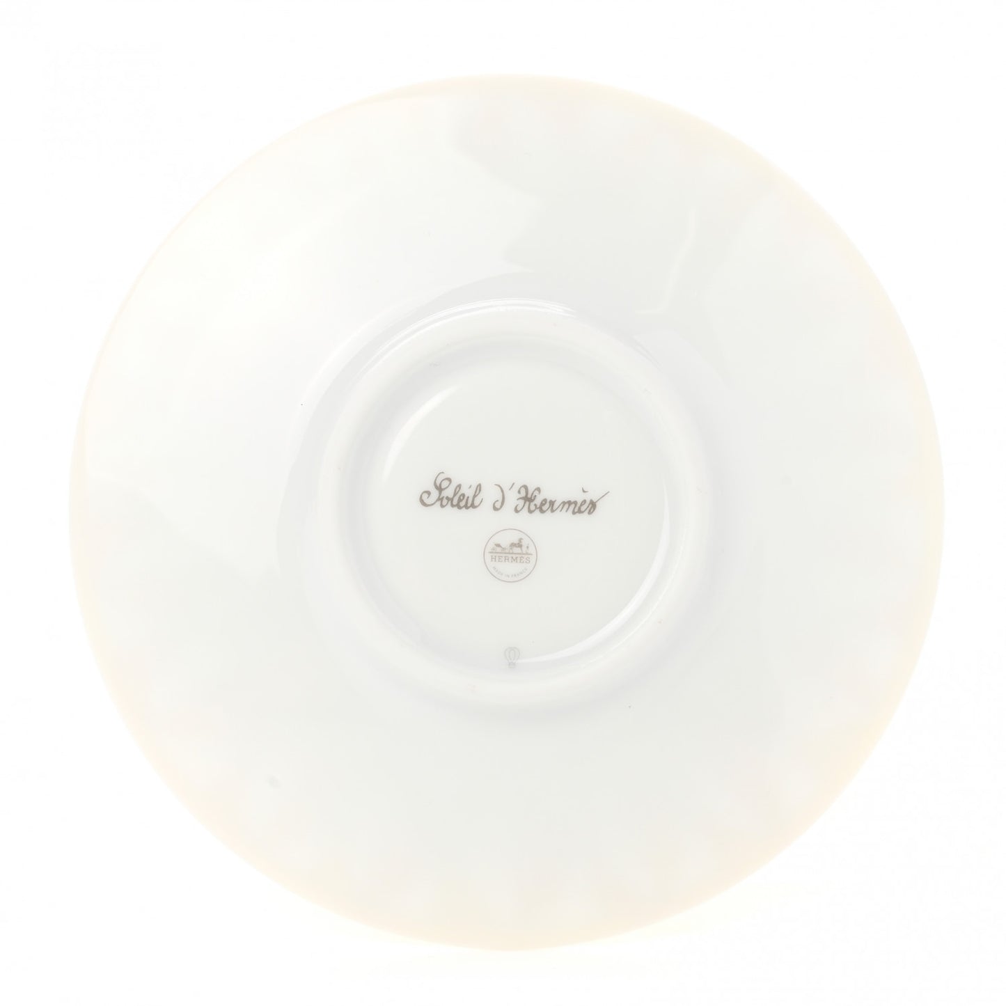 Porcelain Soleil d'Hermes Coffee Cup and Saucer