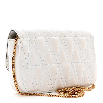 Versace Nappa Quilted Virtus Evening Bag White 3 of 9