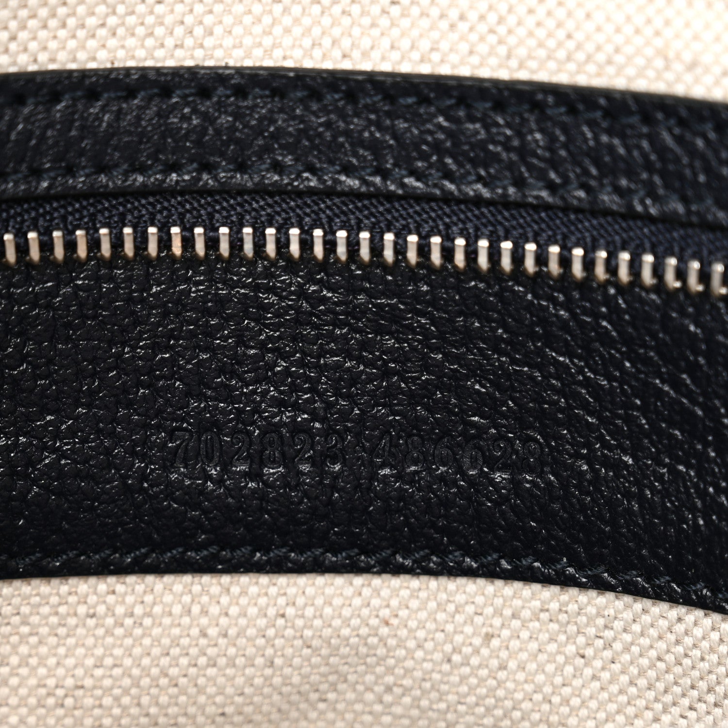 Gucci GG Supreme Monogram Textured Calfskin Web Large Attache Shoulder Bag Beige Blue 6 of 10