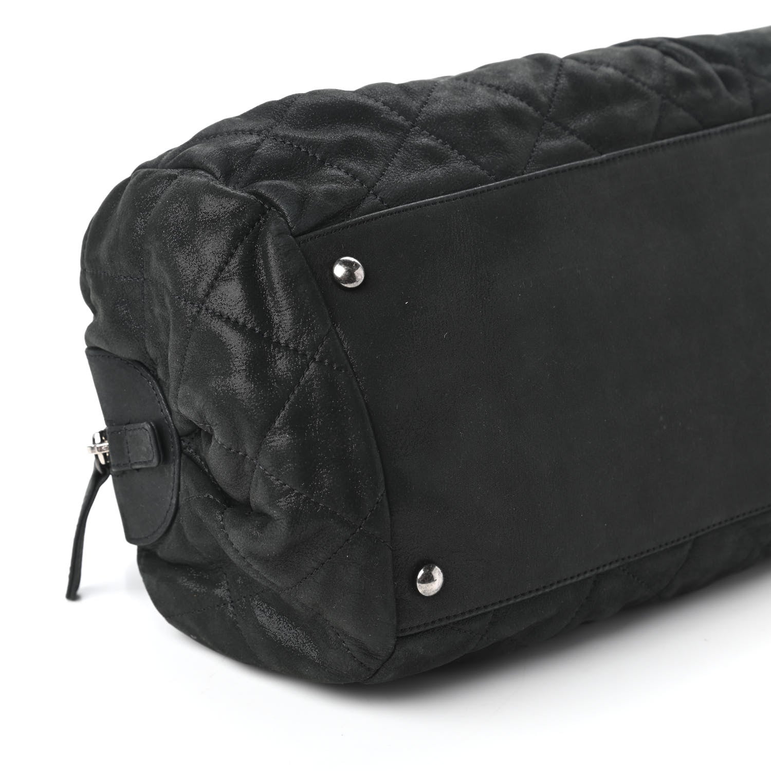 Chanel Iridescent Calfskin Chic Quilt Bowling Bag Black 6 of 10