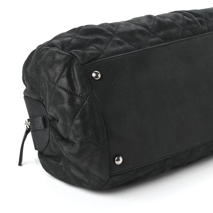 Chanel Iridescent Calfskin Chic Quilt Bowling Bag Black 6 of 10