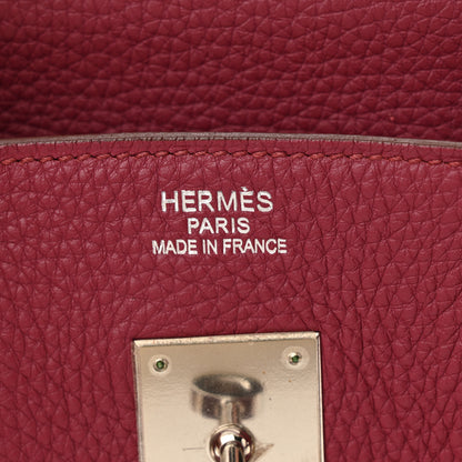 Hermes Taurillon Clemence Birkin 35 Rubis 6 of 18
