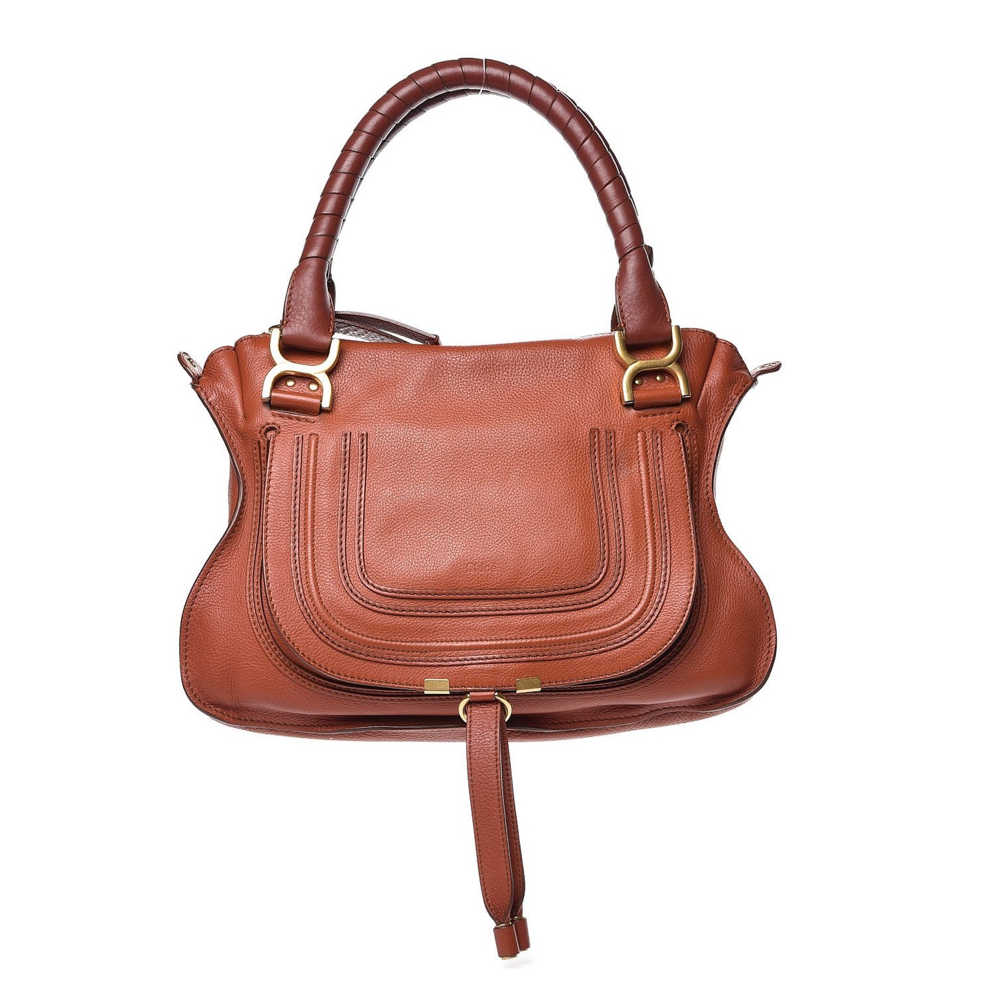 Calfskin Medium Marcie Satchel Tan