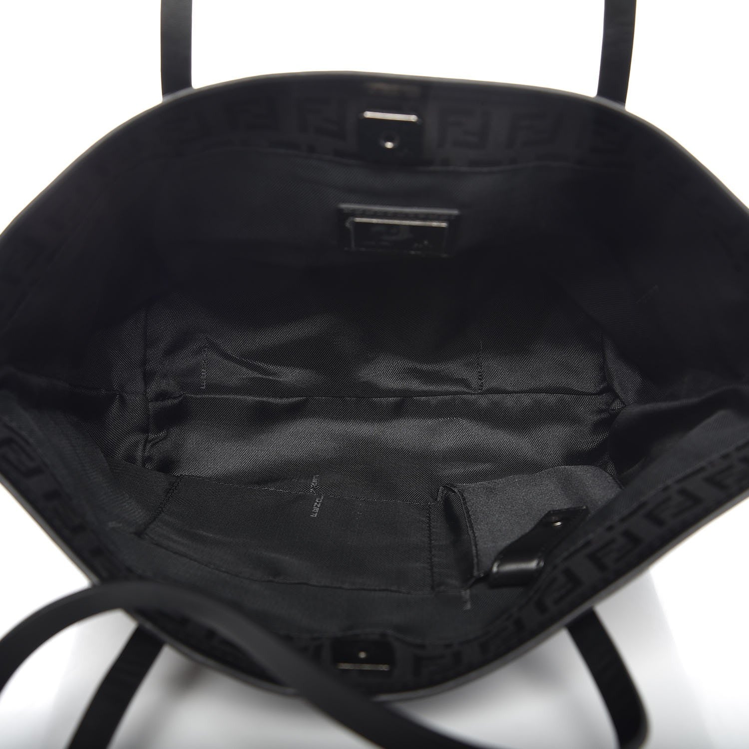 Fendi Zucchino Small Roll Tote Black 5 of 7
