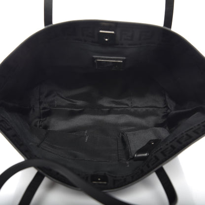 Fendi Zucchino Small Roll Tote Black 5 of 7