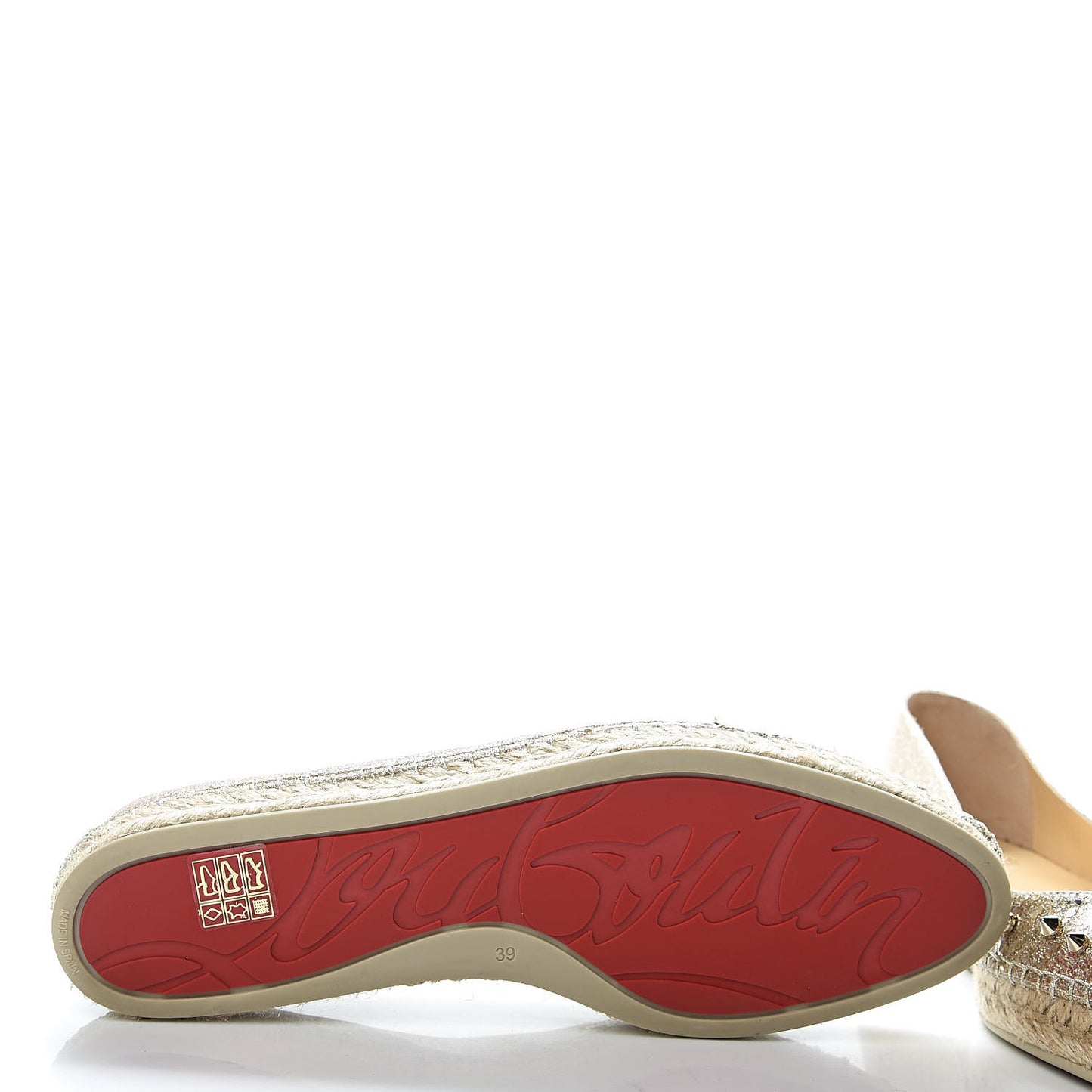Glitter Aliochette Espadrilles 39 Platine Light Gold