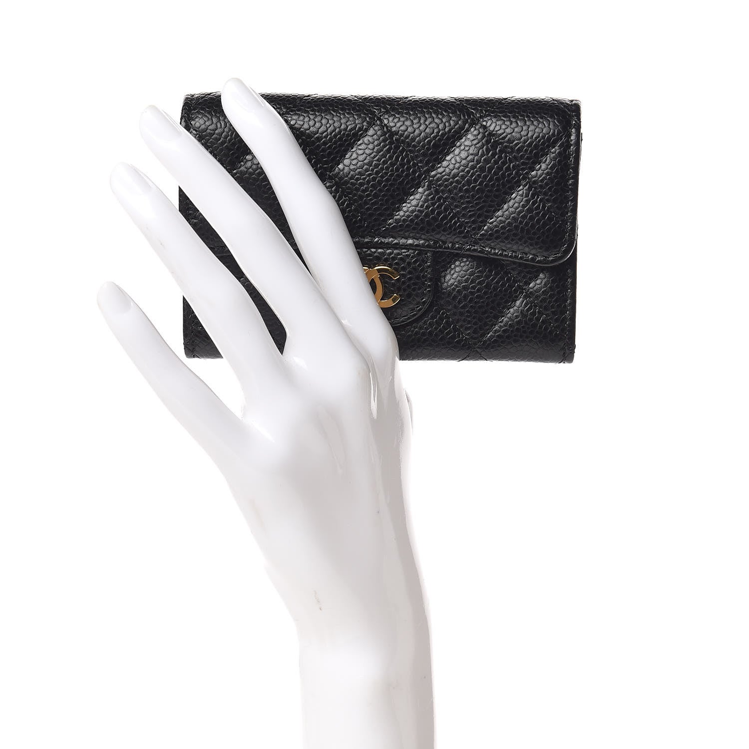 Chanel Caviar Quilted Flap Card Holder Black 2 of 9