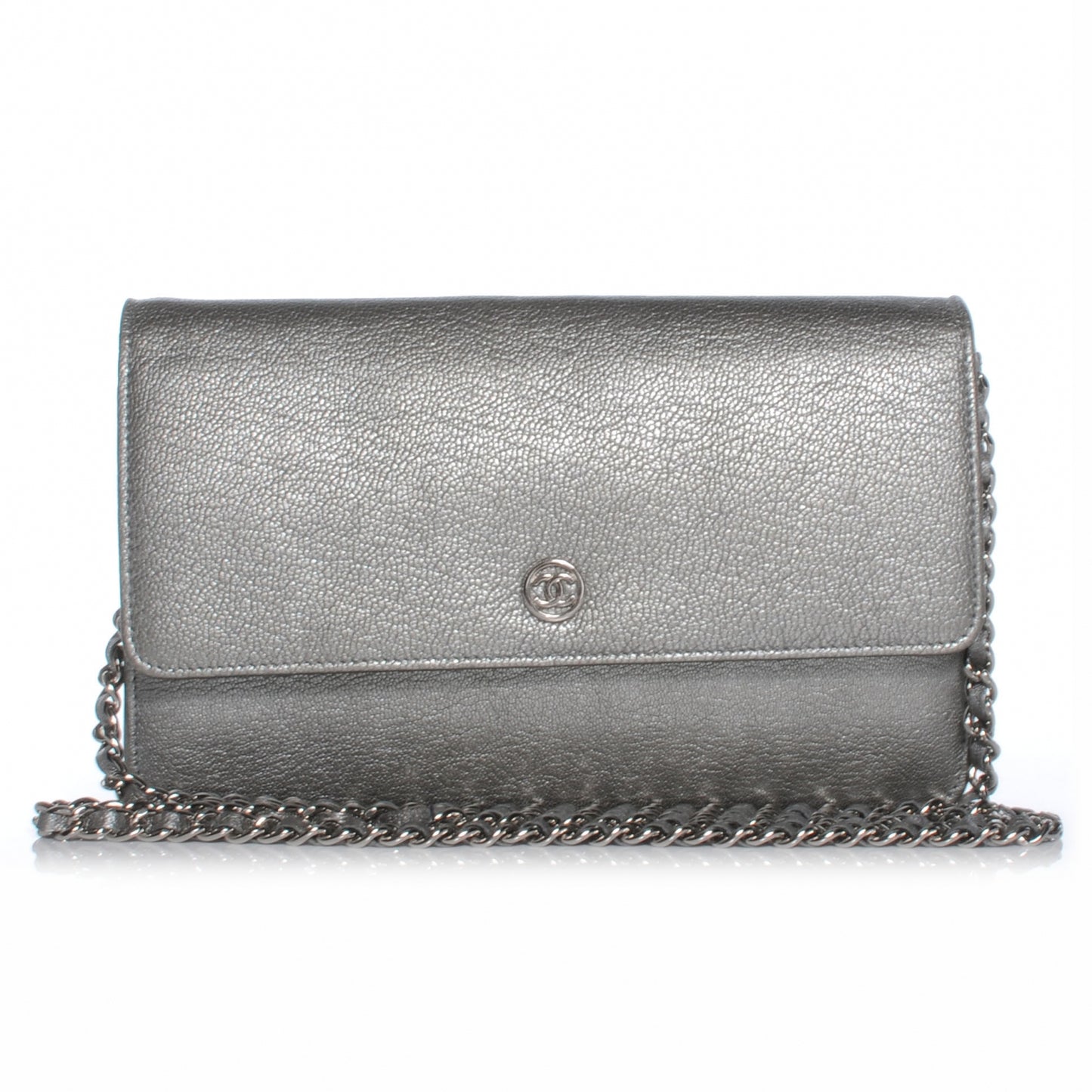 Goatskin Wallet On Chain WOC Silver