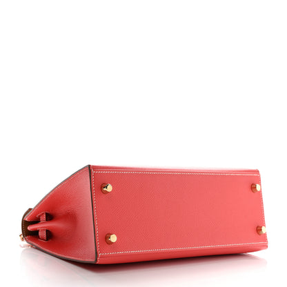 Hermes Epsom Candy Kelly Sellier 25 Rose Jaipur Gold 4 of 11