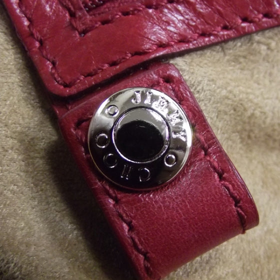 Leather Convertible Rio Oversized Clutch Red