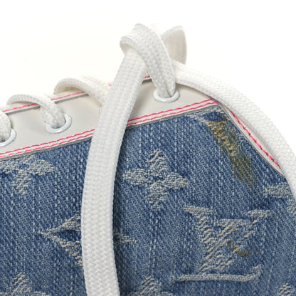 Louis Vuitton Monogram Denim Punchy Low Top Sneakers 37 Blue White 11 of 11