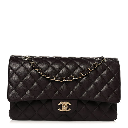 Chanel Caviar Quilted Medium Double Flap Dark Purple 1 of 11