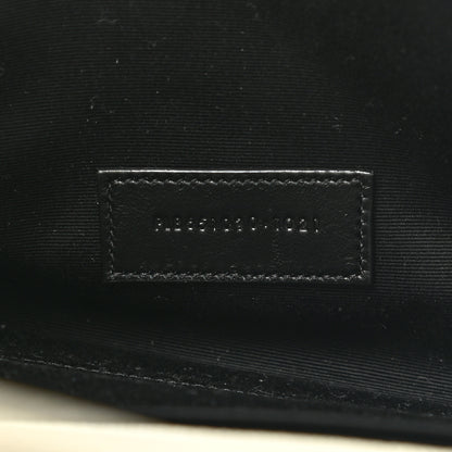 Saint Laurent Grain De Poudre Textured Mixed Matelasse Triquilt Monogram Clutch Blanc Vintage 7 of 8