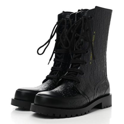 Christian Dior Oblique Rubber Diorcamp Boots 38 Black 3 of 7