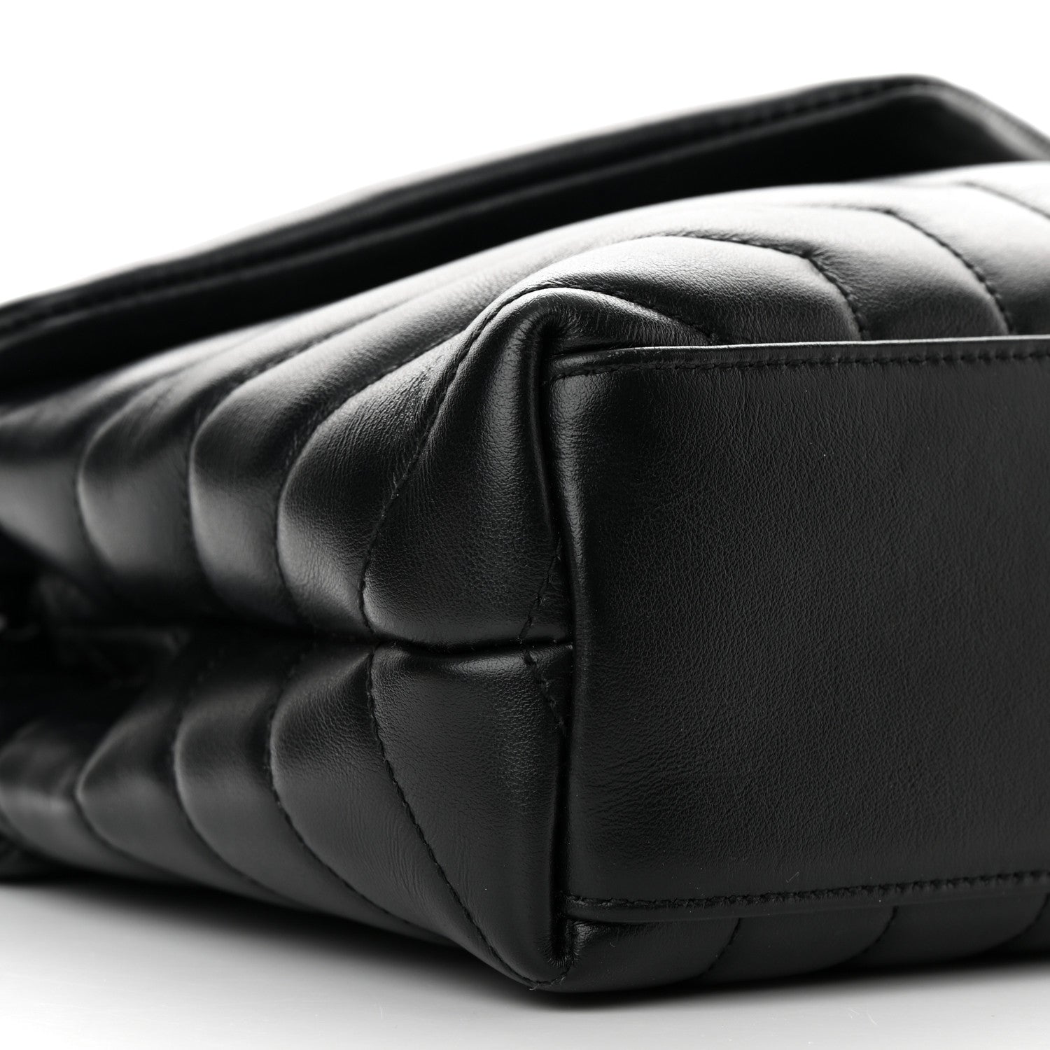 Saint Laurent Calfskin Y Quilted Monogram Small Loulou Chain Satchel Black 9 of 14