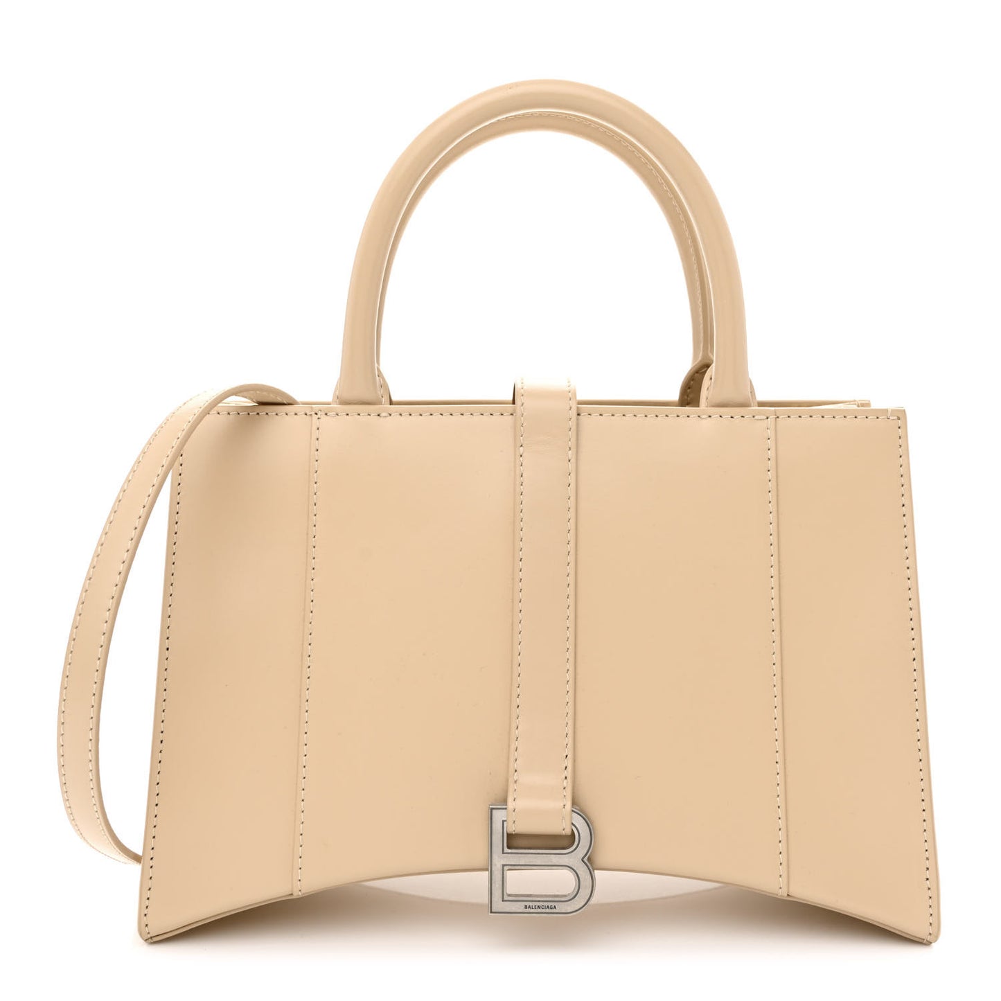 Smooth Calfskin XS Hourglass East West Tote Light Beige