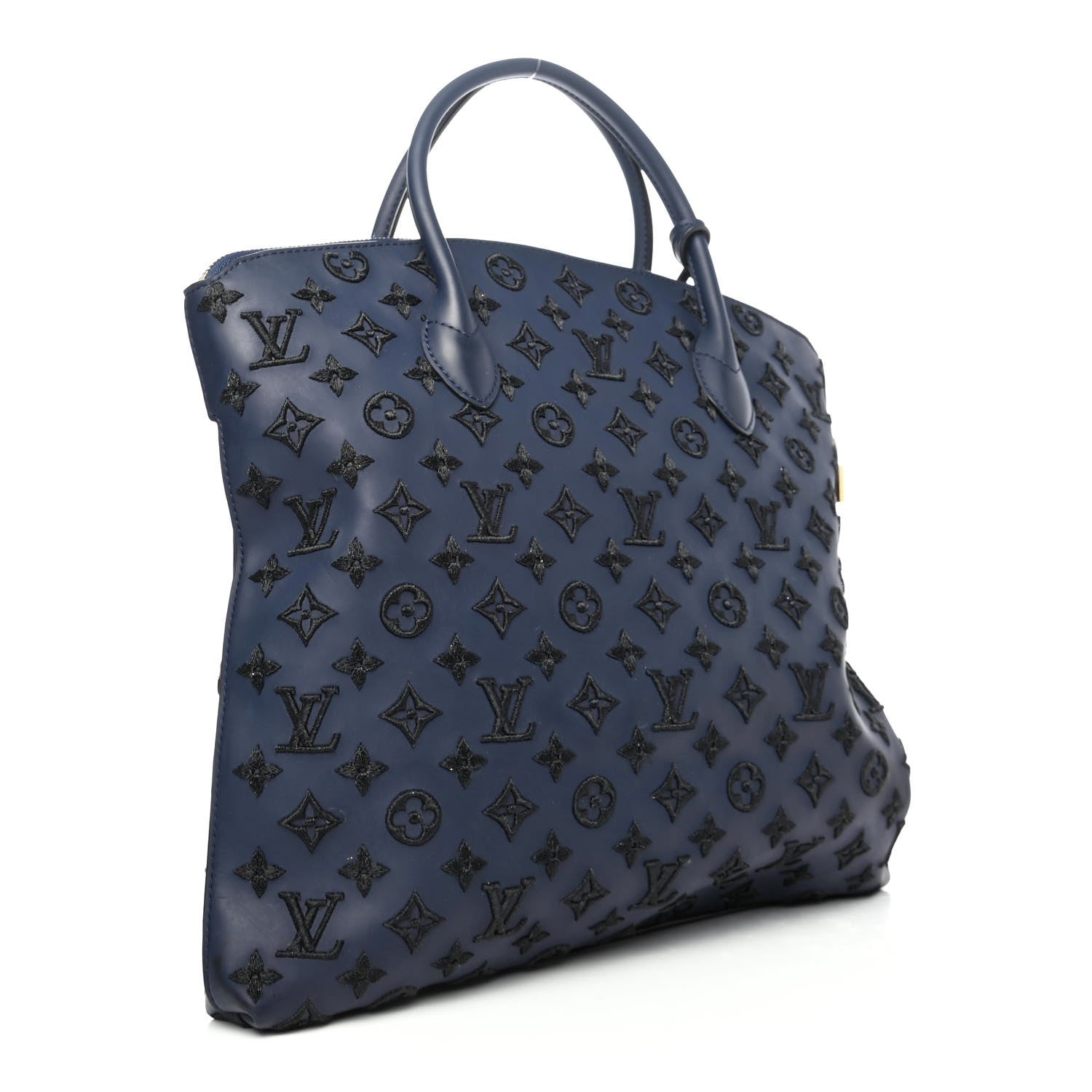 Louis Vuitton Monogram Addiction Vertical Lockit MM Blue 2 of 4