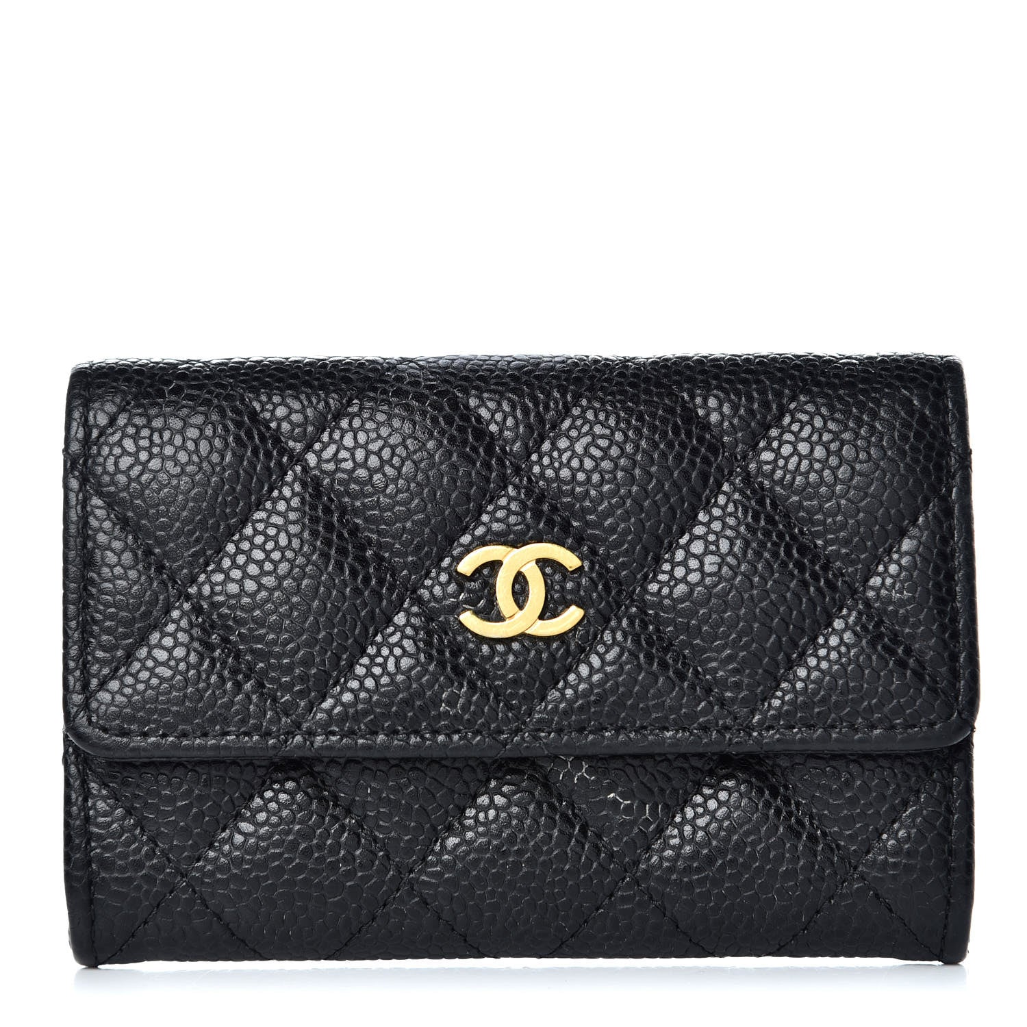 Chanel Caviar Quilted Flap Card Holder Black 1 of 11