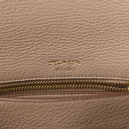 Prada Vitello Daino Crossbody Flap Argilla 6 of 10