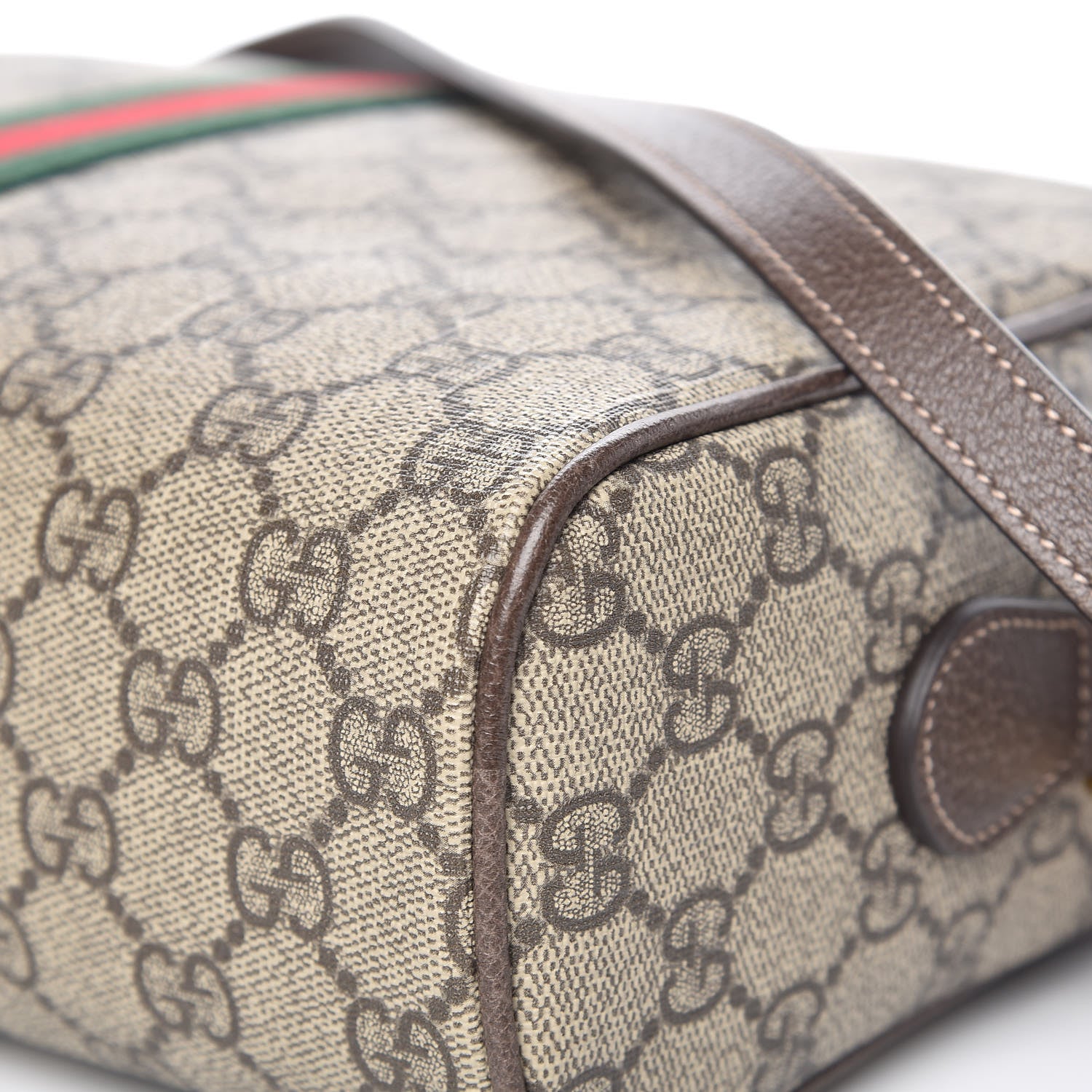 Gucci GG Supreme Monogram Web Small Ophidia Shoulder Bag Brown 13 of 13