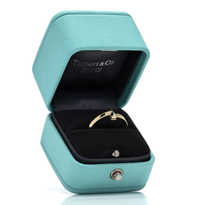Tiffany 18K Yellow Gold Diamond T T1 Ring 54 7 5 of 5