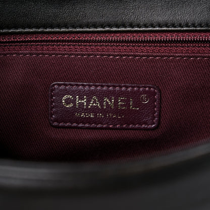 Chanel Metallic Calfskin Quilted Large Into The Fringe Flap Black 5 of 11