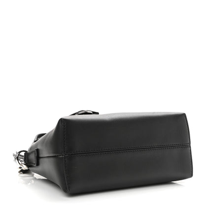 Fendi Vitello Dolce Bi-Color FF 1974 Embossed Mini By The Way Boston Bag Black Maya 5 of 12