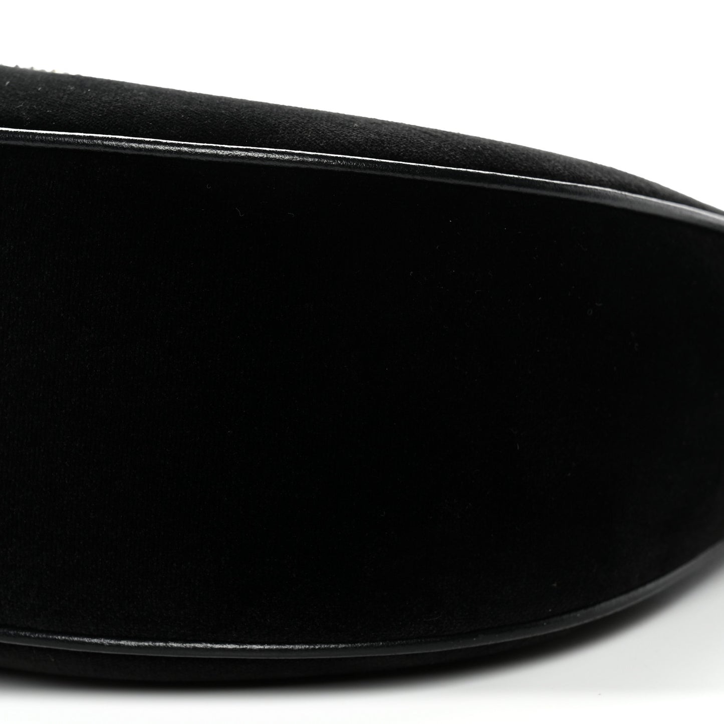 Velvet Strass Triomphe Ava Shoulder Bag Black