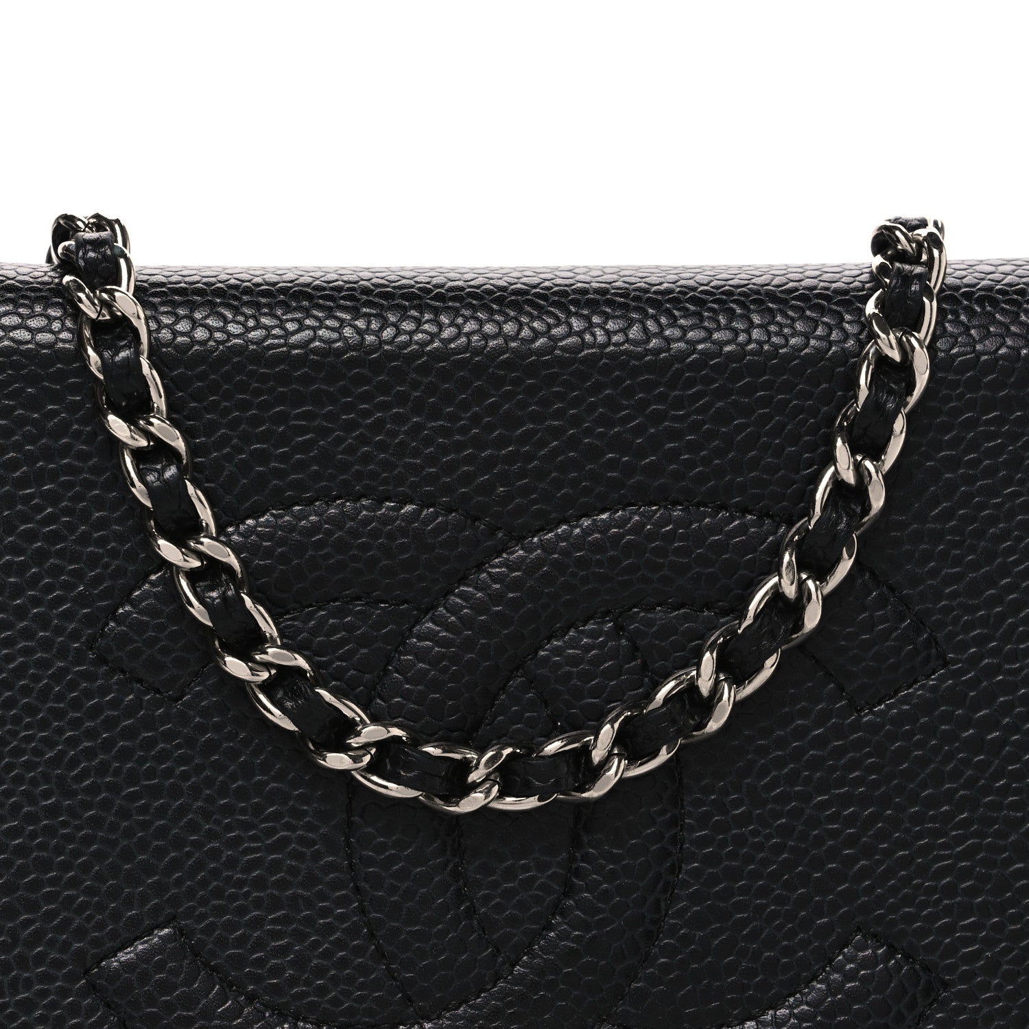 Chanel Caviar Timeless CC Wallet On Chain WOC Black 9 of 12