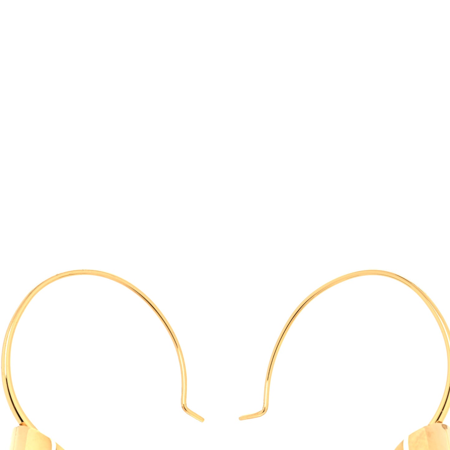 Brass Essential V Hoop Earrings Gold