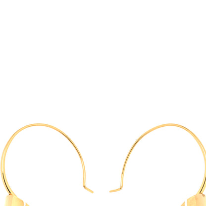 Louis Vuitton Brass Essential V Hoop Earrings Gold 3 of 4