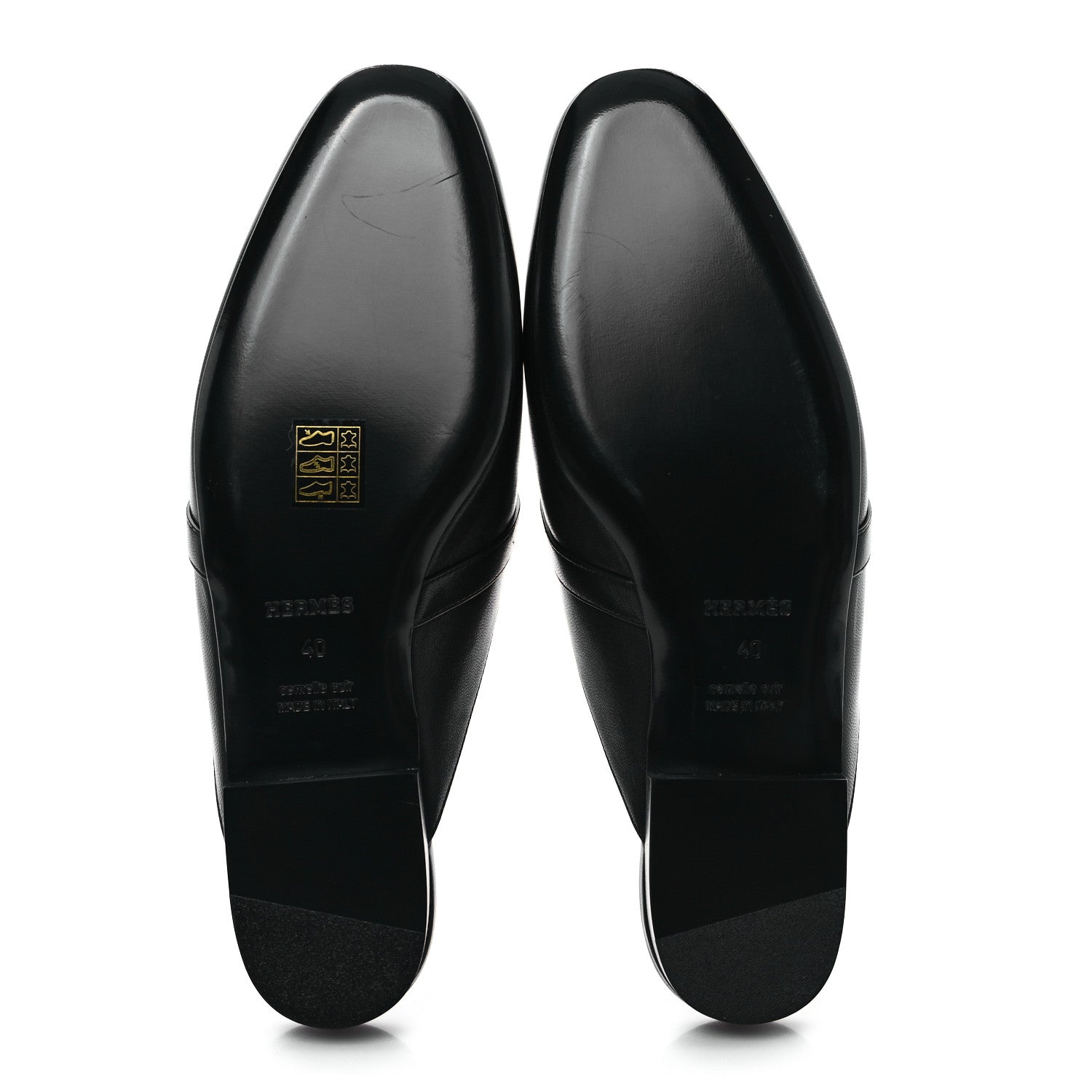 Hermes Goatskin Oz Mules 40 Black 6 of 10