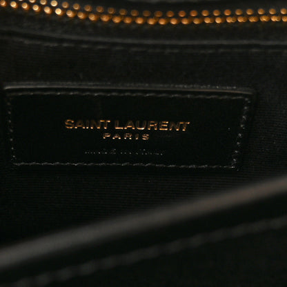 Saint Laurent Calfskin Y Quilted Monogram Toy Loulou Crossbody Bag Black 7 of 12