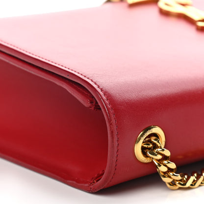 Saint Laurent Smooth Calfskin Medium Classic Monogram Kate Tassel Satchel New Red 10 of 12