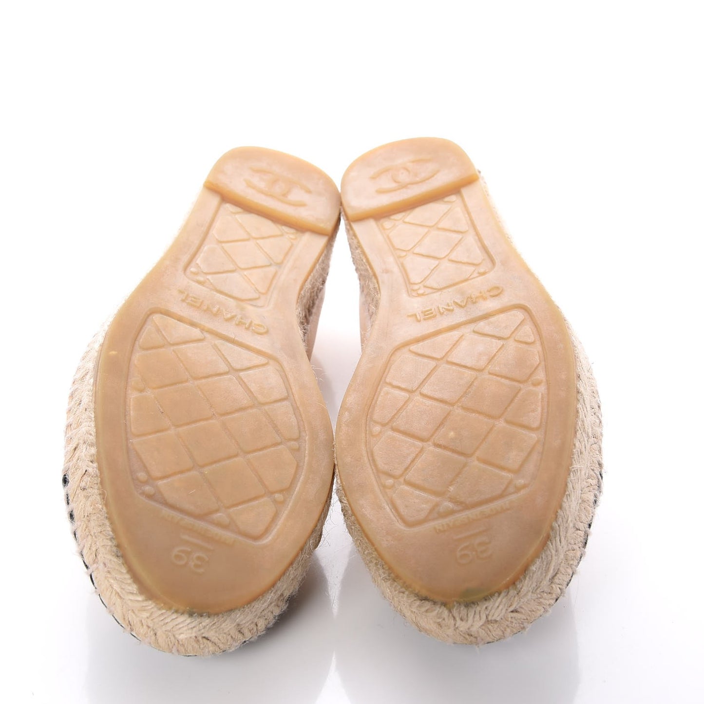 Lambskin CC Espadrilles 39 Beige Black