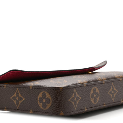 Louis Vuitton Monogram Pochette Felicie Chain Wallet Fuchsia 9 of 10