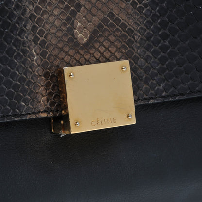 Celine Python Suede Small Trapeze Black 7 of 7