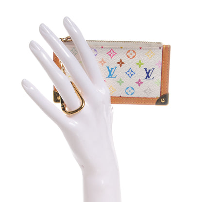 Louis Vuitton Monogram Multicolor Key Pouch White 2 of 7
