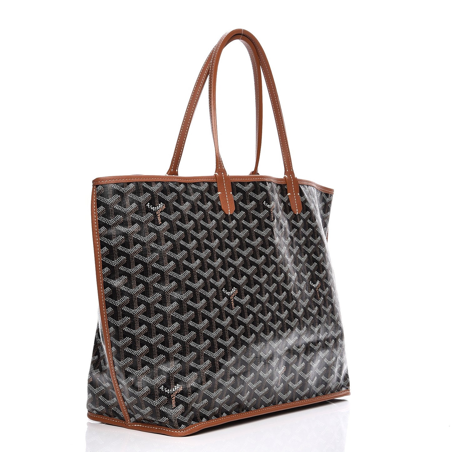 Goyardine Reversible Anjou PM Black Gold