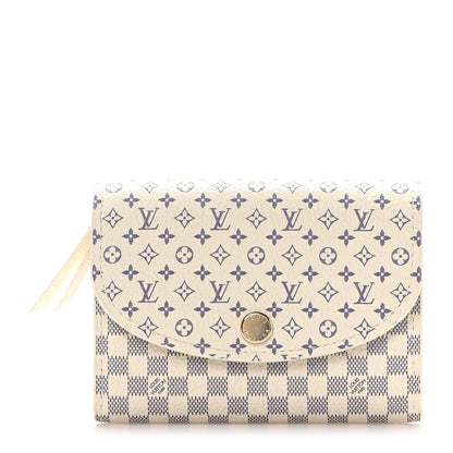 Louis Vuitton Damier Azur Calfskin Monogram Rosalie Coin Purse 1 of 8