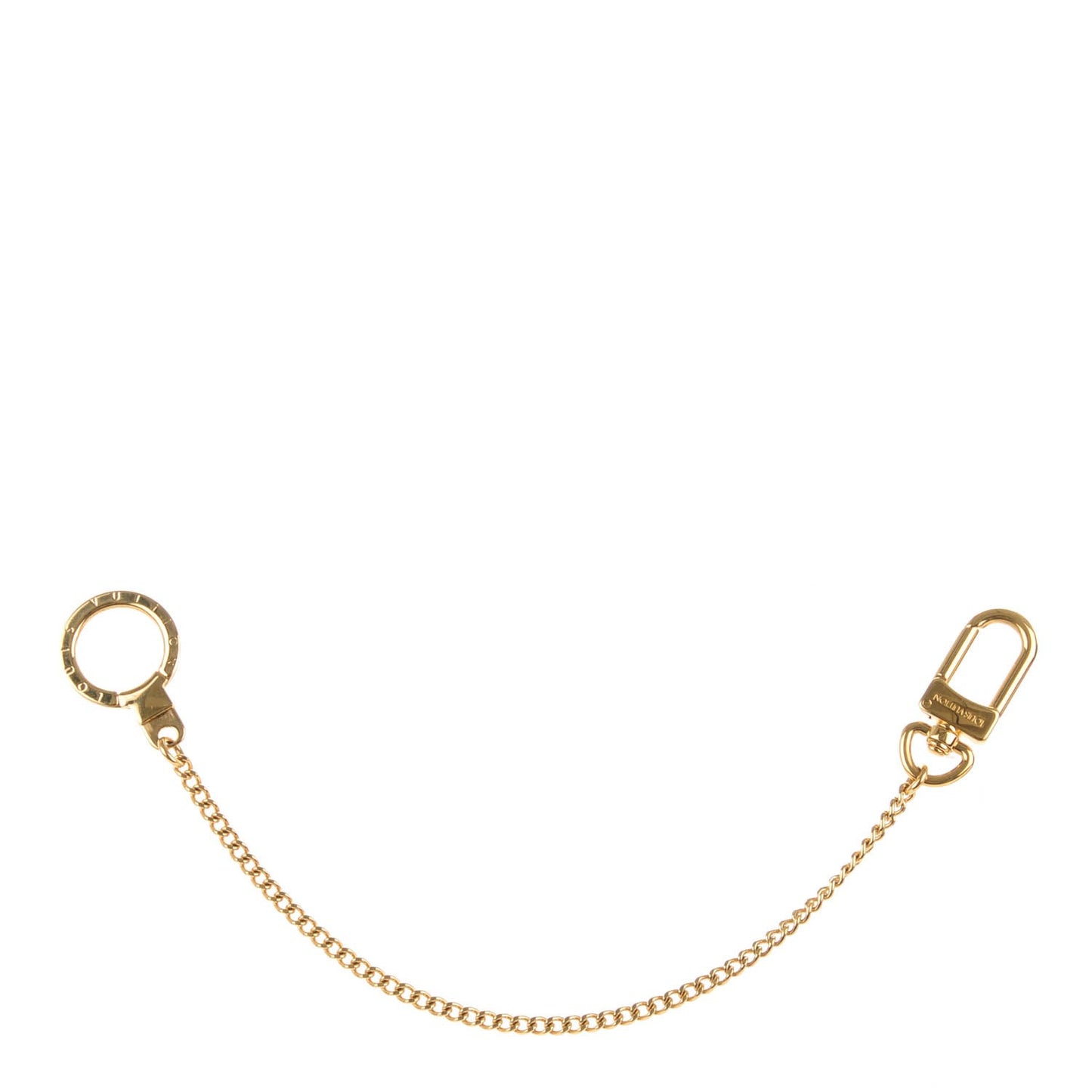 Metal Pochette Extender Key Ring Chain Gold