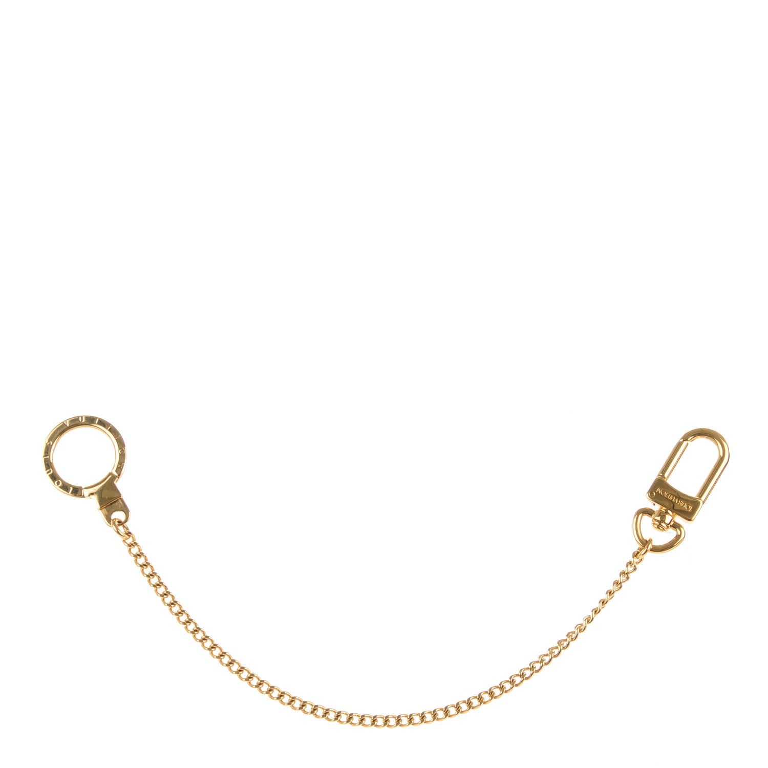 Louis Vuitton Metal Pochette Extender Key Ring Chain Gold 1 of 3