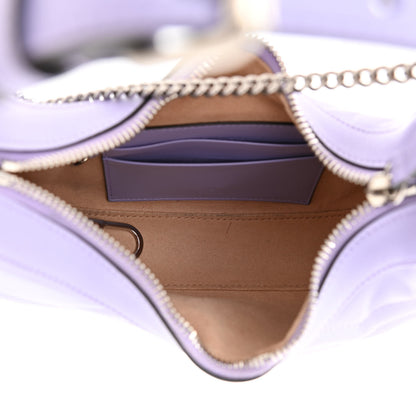 Gucci Calfskin Matelasse Mini GG Marmont Half Moon Hobo Lapis 5 of 9