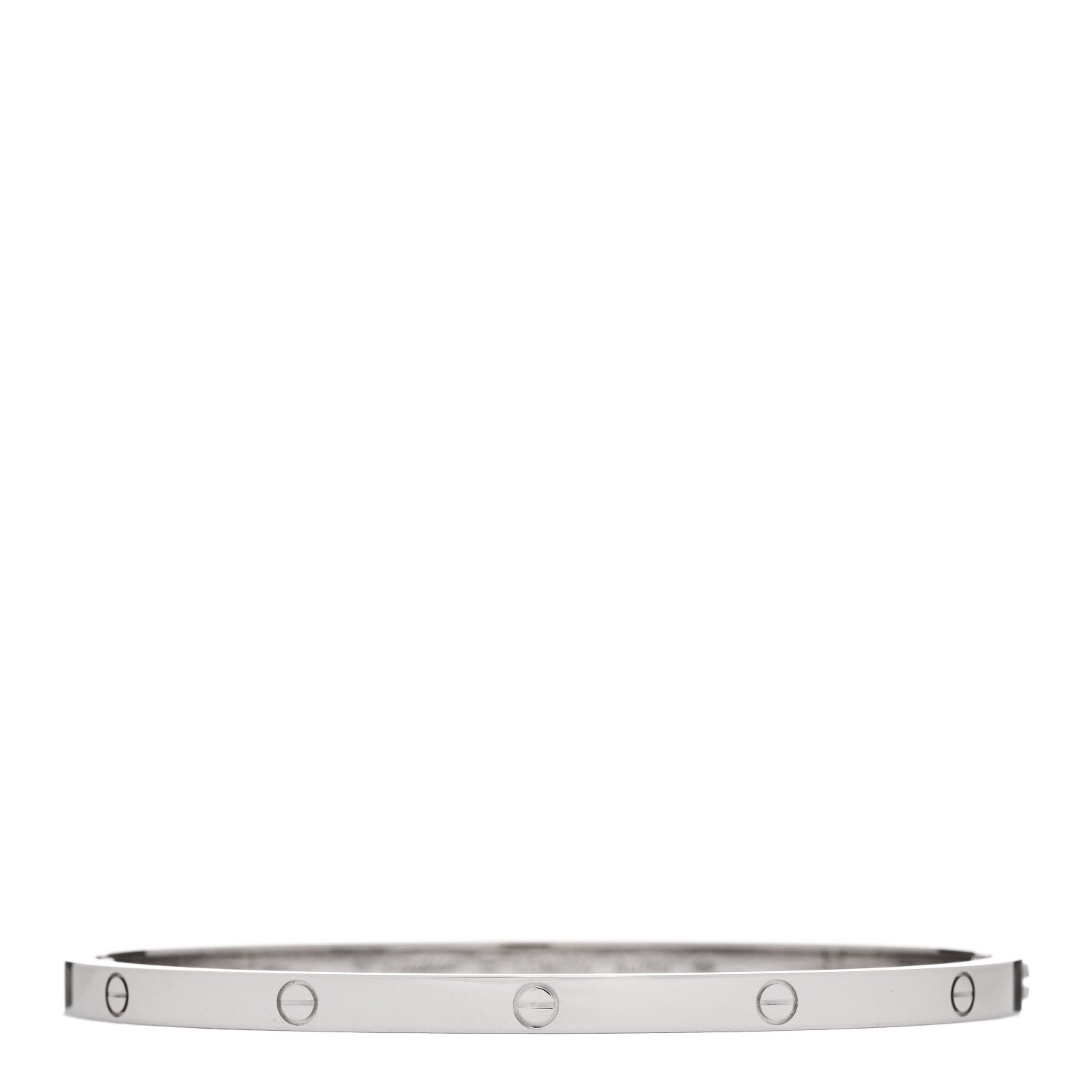 Cartier 18K White Gold Small LOVE Bracelet 18 1 of 8