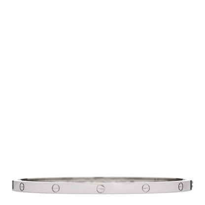 Cartier 18K White Gold Small LOVE Bracelet 18 1 of 8